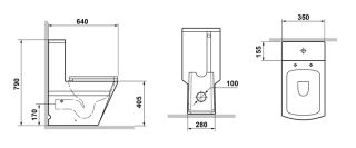 Унитаз-моноблок Laguraty 2192 AС с функцией биде белый